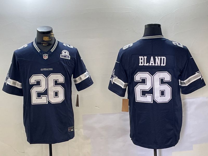 Men Dallas Cowboys #26 Bland Blue 2024 Nike Limited NFL Jersey style 5